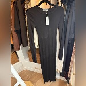 Eterne Black Long Sleeve Dress